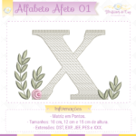 Alfabeto Afeto Floral letra X