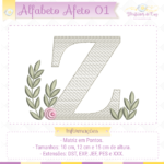 Alfabeto Afeto Floral letra Z