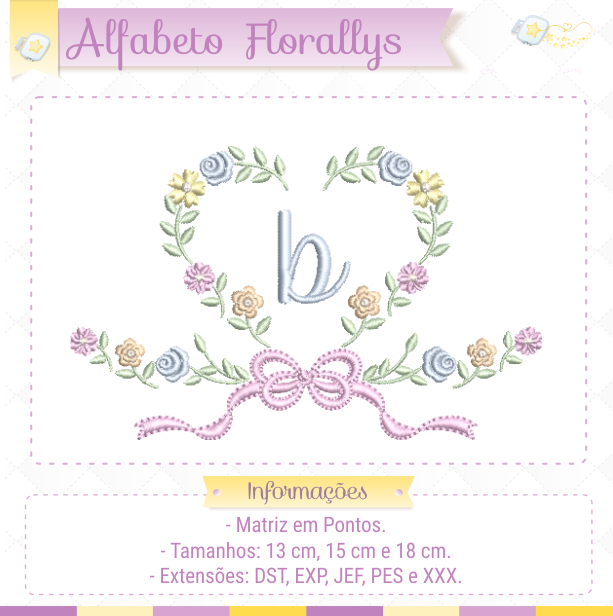 PL_Alfabeto_Florallys_B Alfabeto Florallys - Letra B - Imagem 1