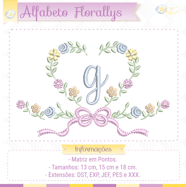 PL_Alfabeto_Florallys_G Alfabeto Florallys - Letra G - Imagem 1