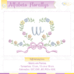 Alfabeto Florallys - Letra W